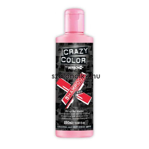 CRAZY COLOR Shampoo Red - For all red shades - 250ml  KÉSZLETHIÁNY!