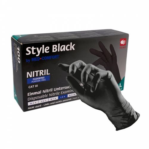 Style Nitril Black Gumikesztyű fekete színben M méret KÉSZLETHIÁNY!