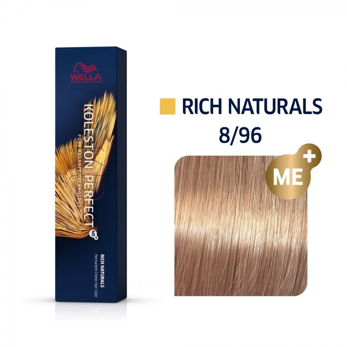 Wella Koleston Perfect Me+ Hajfesték - 8/96 - 60ml - Lilás Hamulila Világosszőke képe 1