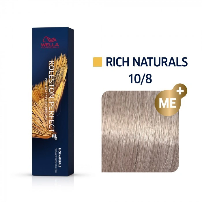 Wella Koleston Perfect Me+ Hajfesték - 10/8 - 60ml - Legvilágosabb Gyöngyház Szőke képe 1