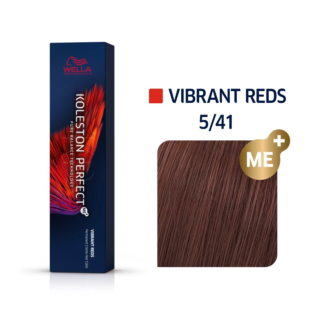 Wella Koleston Perfect Me+ Hajfesték - 5/41 - 60ml - Hamvas Vörös Világosbarna képe 1