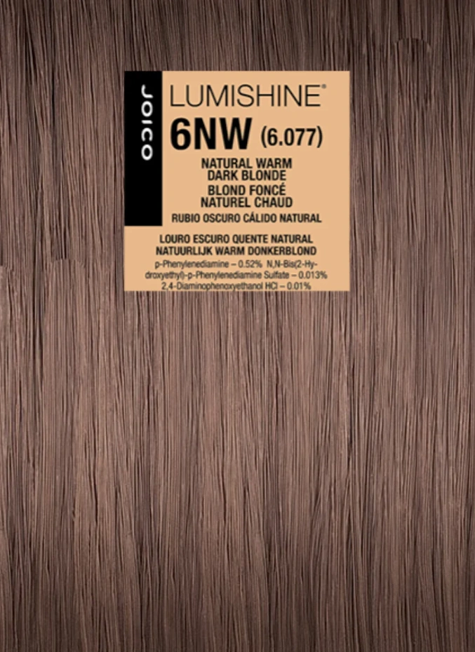 Joico Lumishine Permanent Créme - 6NW (6.077) Natural Warm Dark Blonde ...