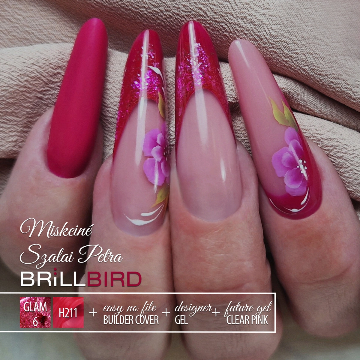 Brillbird EASY NO FILE COVER BUILDER GEL - MŰKÖRÖM ÉPÍTŐ ZSELÉ 5ML képe 2