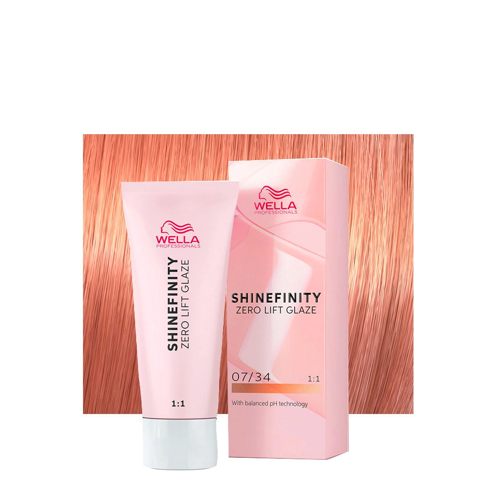 Wella Professional Shinefinity Zero Lift Glaze - 07/34 60ml - Medium Blonde Gold Red képe 1